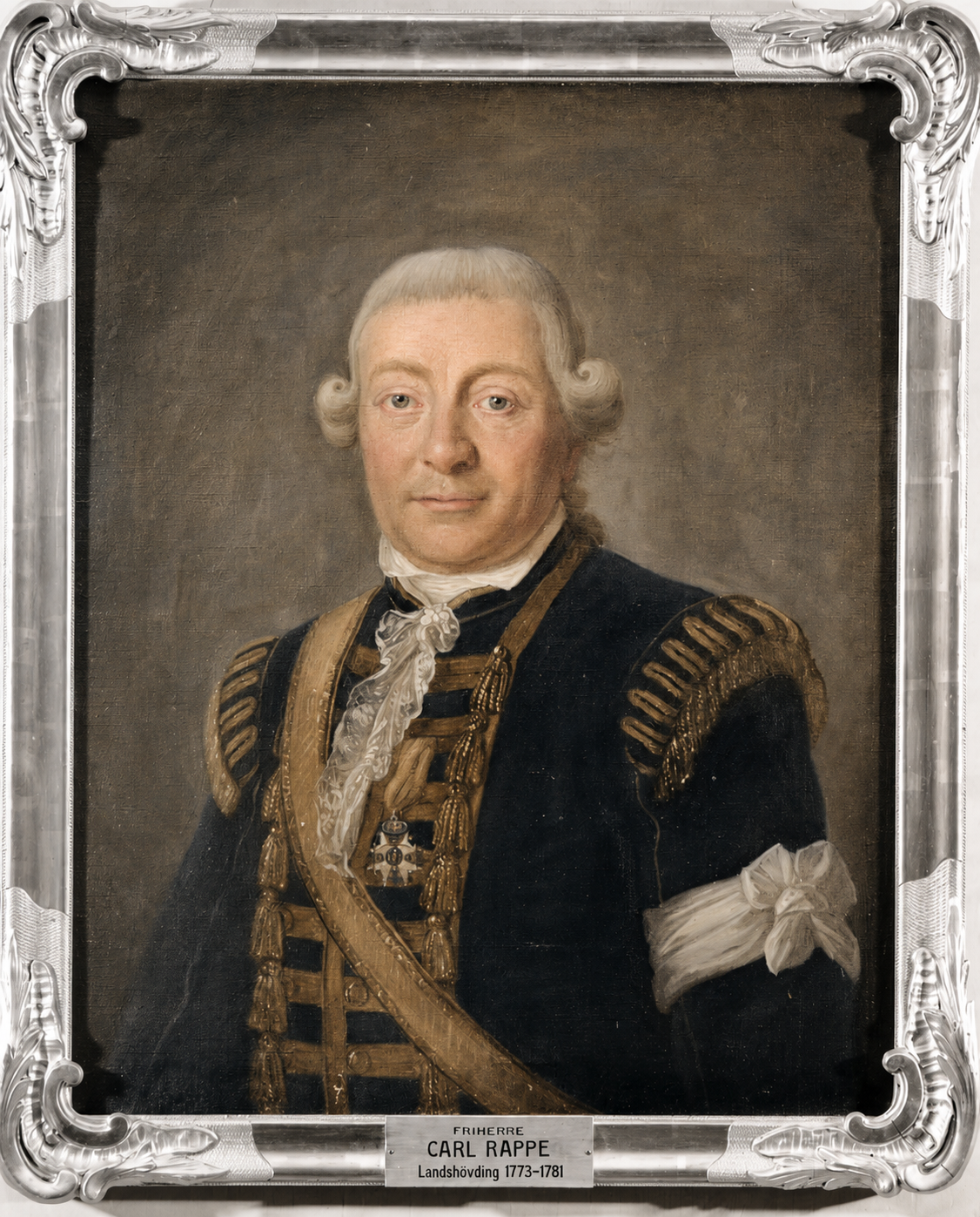 Friherre Thomas Carl Rappe, landshövding (1721-1790). Originalet finns på Kalmars länsmuseum